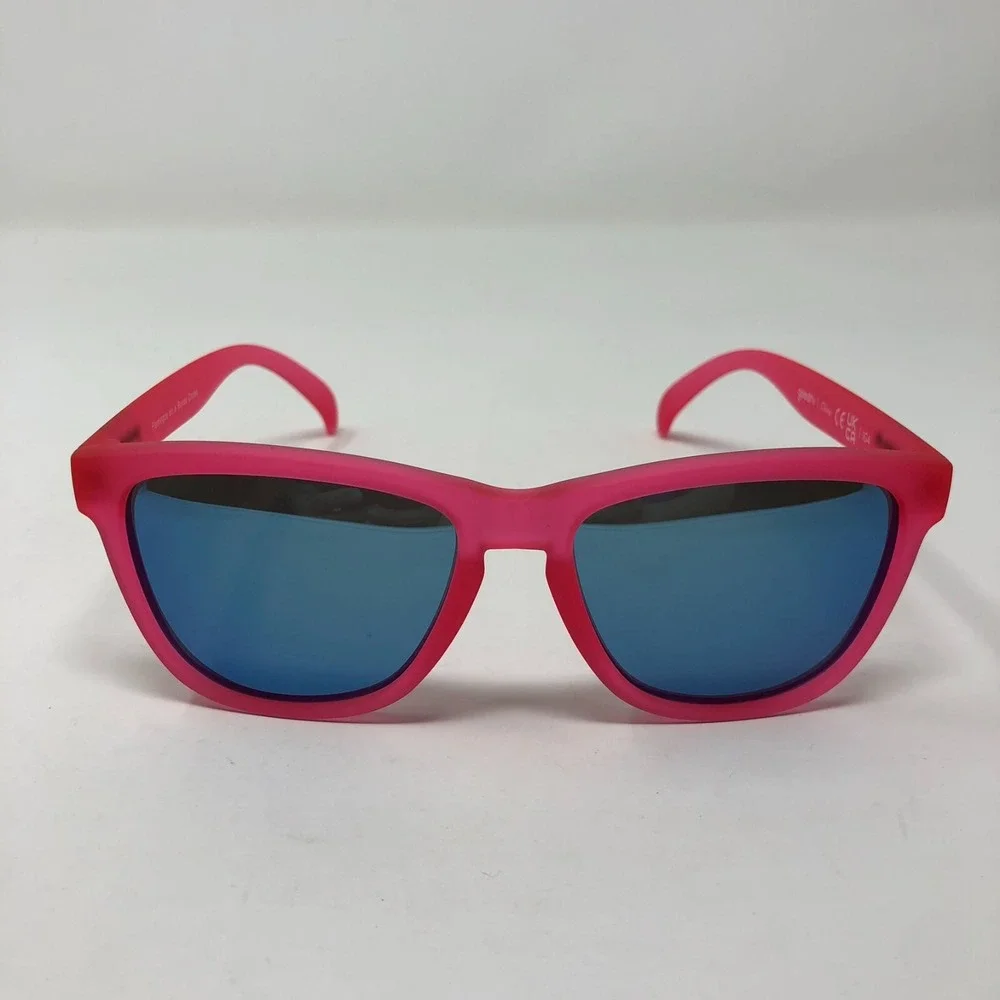 Goodr OG Flamingos On A Booze Cruise Sunglasses Pink Teal Reflective Mens Medium